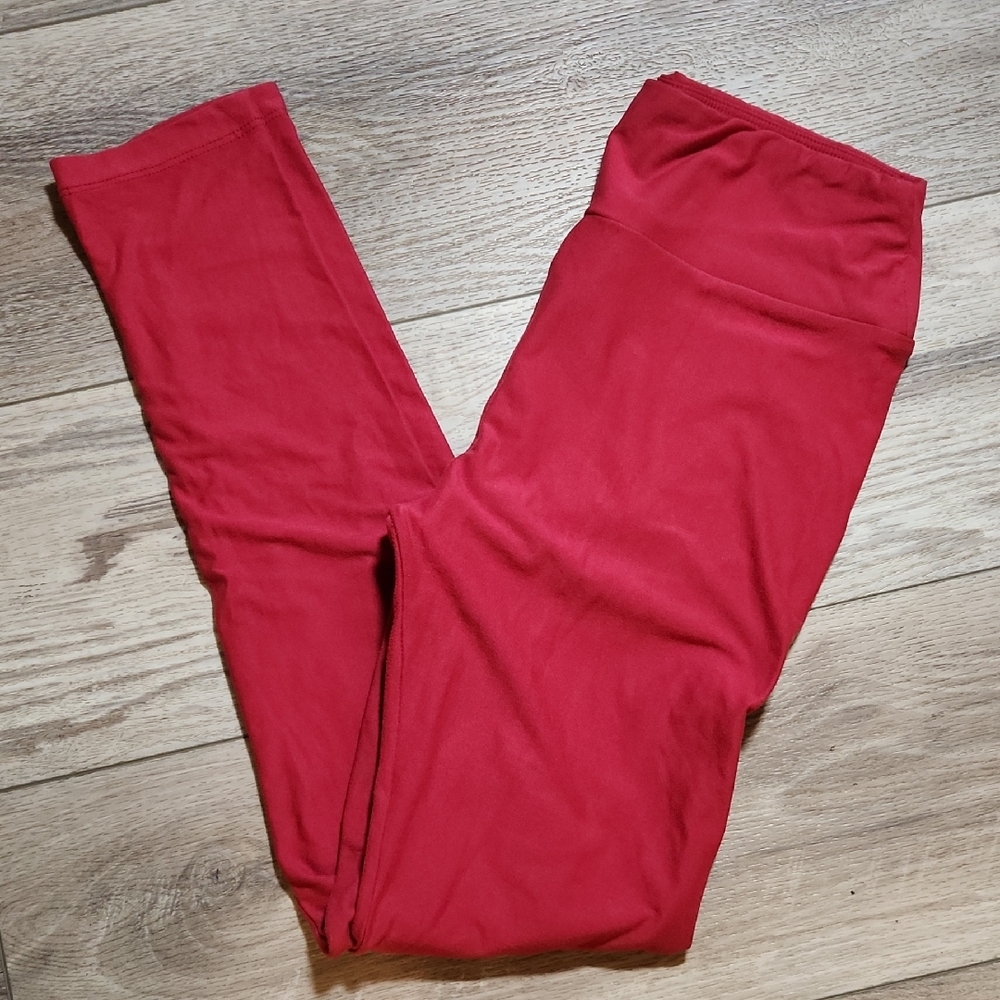 Lularoe Solid Dark Pink Leggings OS
